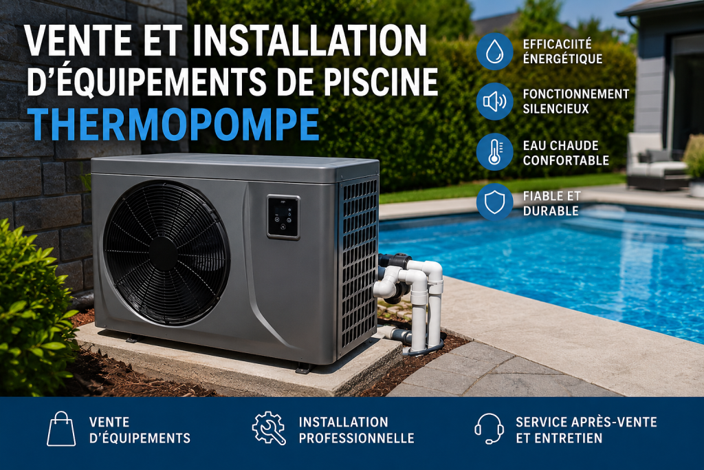 vente et installation equipement piscine-thermopompe-zone piscine